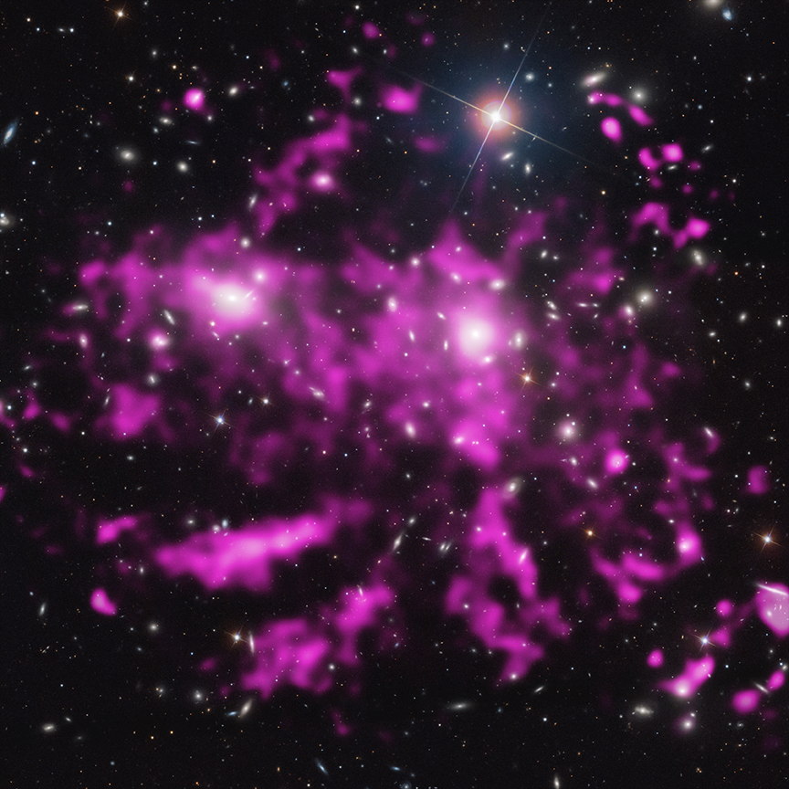How About a Hug?! Nearby Galaxy Cluster Has Giant Plasma Arms